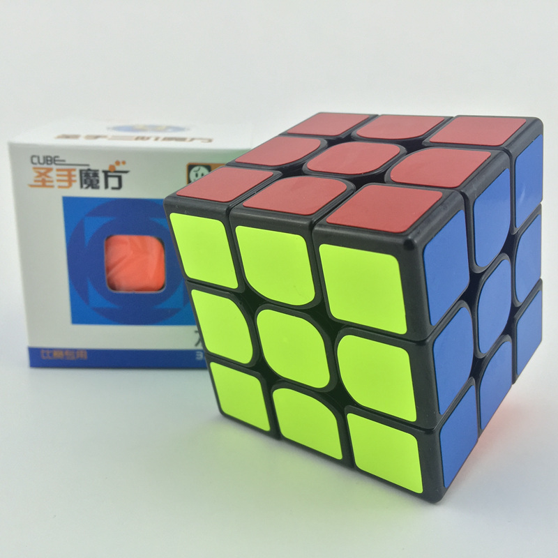 Shengshou Newset Fangyuan 33x3x3  / ȭƮ  ť  峭/Shengshou Newset  Fangyuan 33x3x3 Black/White puzzle cube Educational Toy